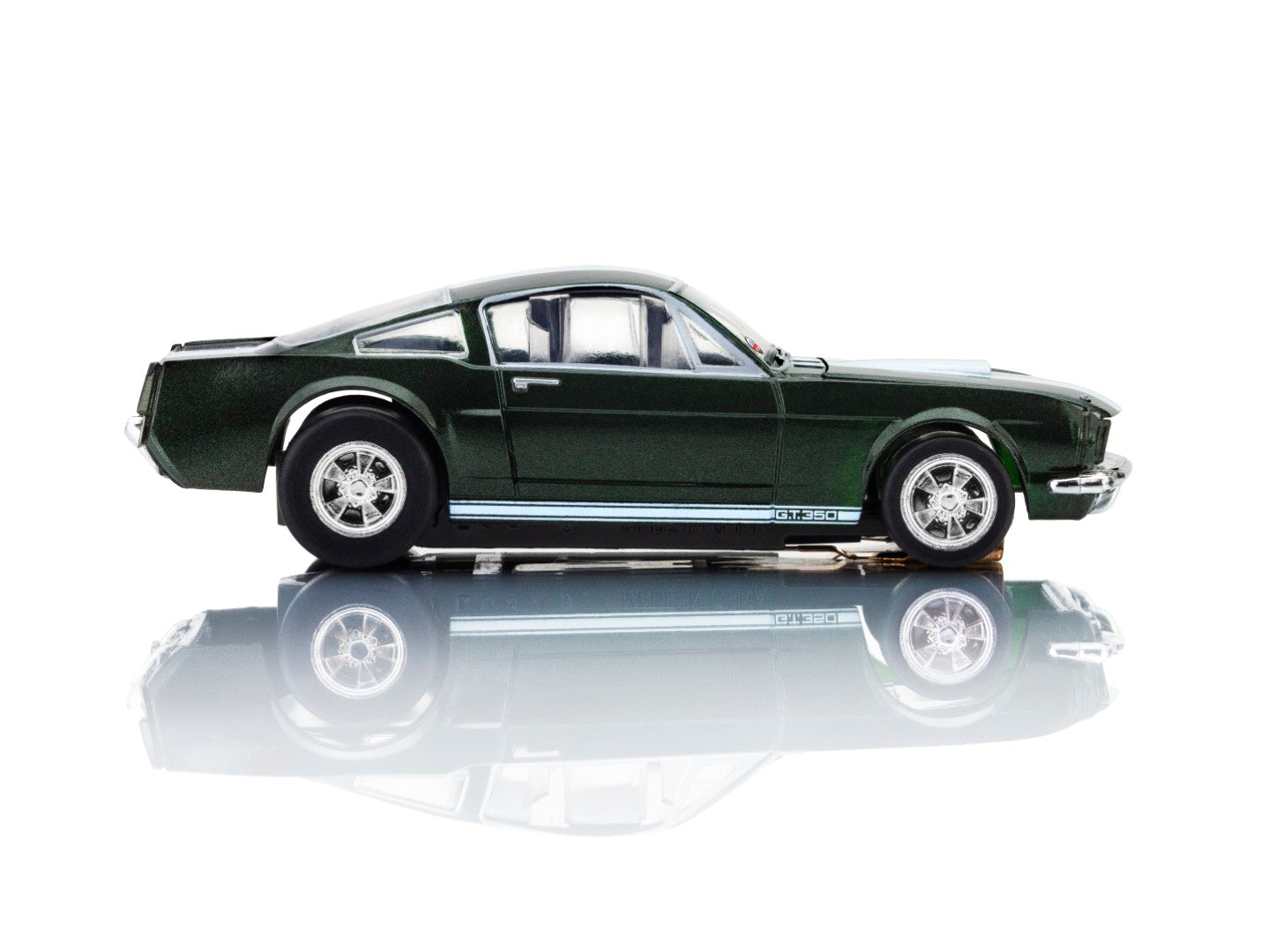 AFX 22150 1966 Shelby Mustang GT350R Ivy Green Mega G+ HO Slot Car