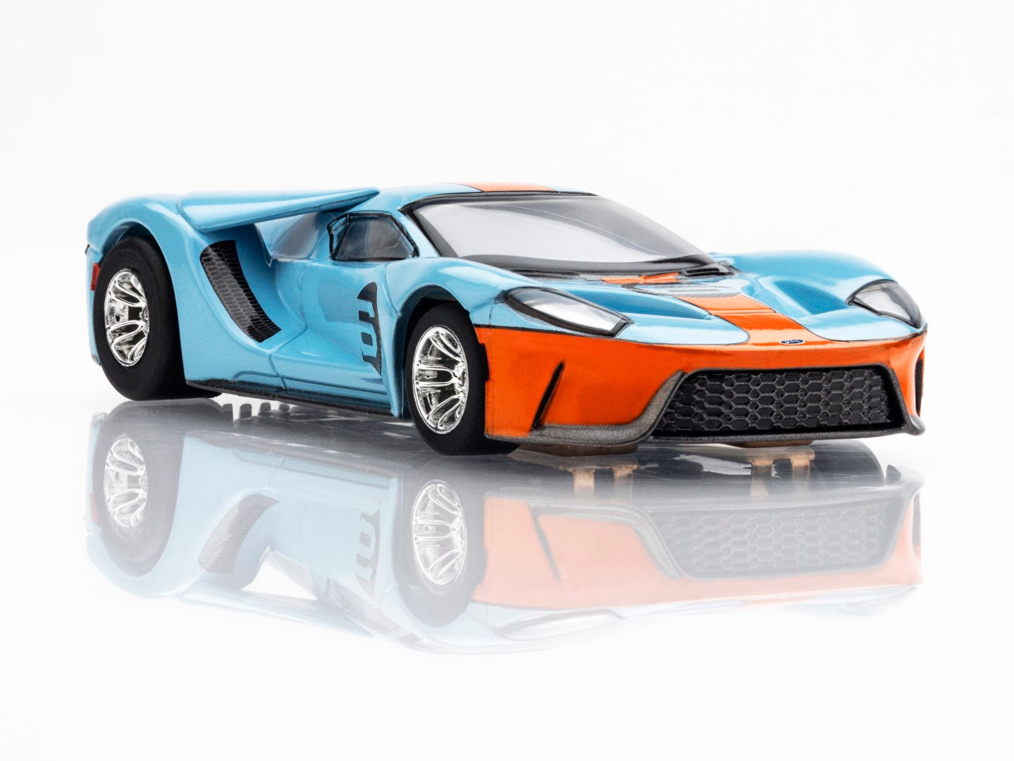 AFX 22052 Ford GT Heritage #6 Gulf HO Slot Car MegaG+ for Autoworld AFX22052