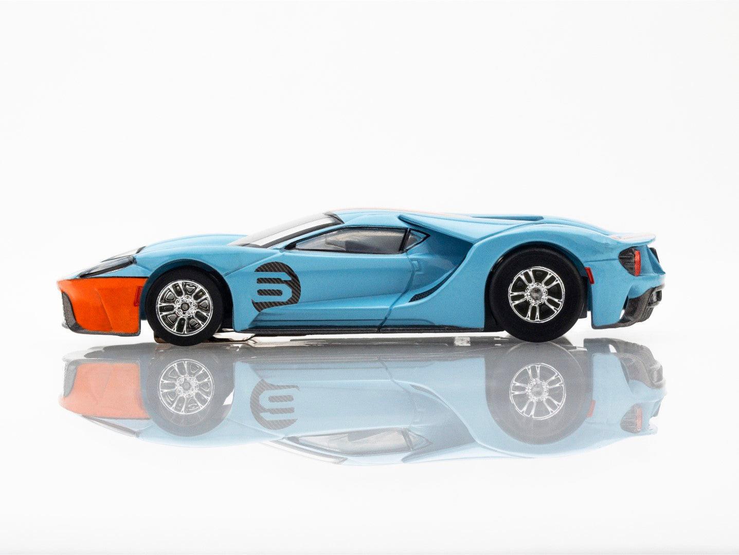 AFX 22052 Ford GT Heritage #6 Gulf HO Slot Car MegaG+ for Autoworld AFX22052