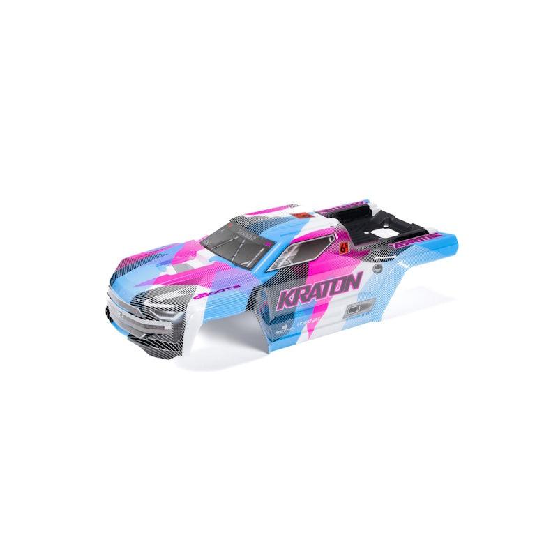 Arrma ARA-1518 1/8 Painted Body with Decals, Blue/Pink: KRATON 6S BLX V6.