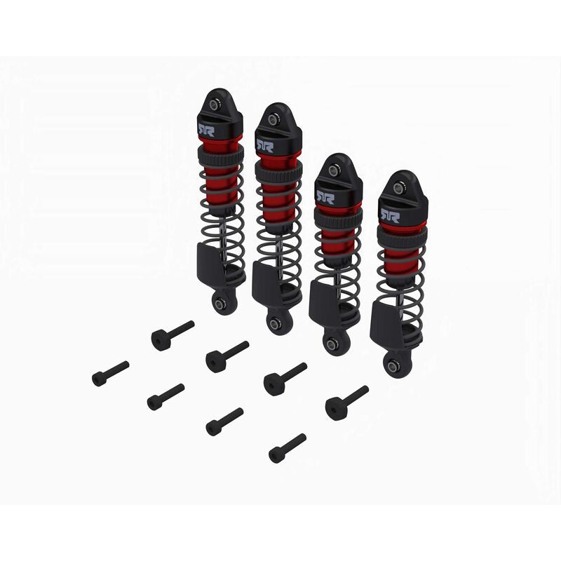ARRMA ARA-2670 Shock Set, Front/Rear Assembled, TBC cSt Oil, Red (4Pcs): MINI