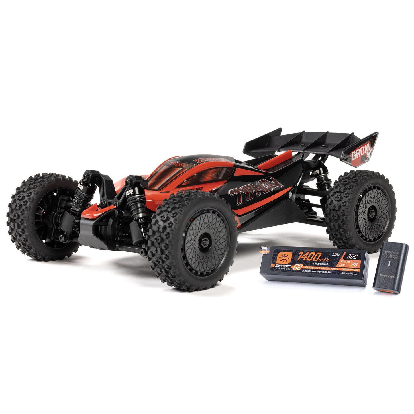ARRMA 1/14 Typhon Grom 223S DSC 4X4 RTR Brushless Buggy w/ Battery & Charger.
