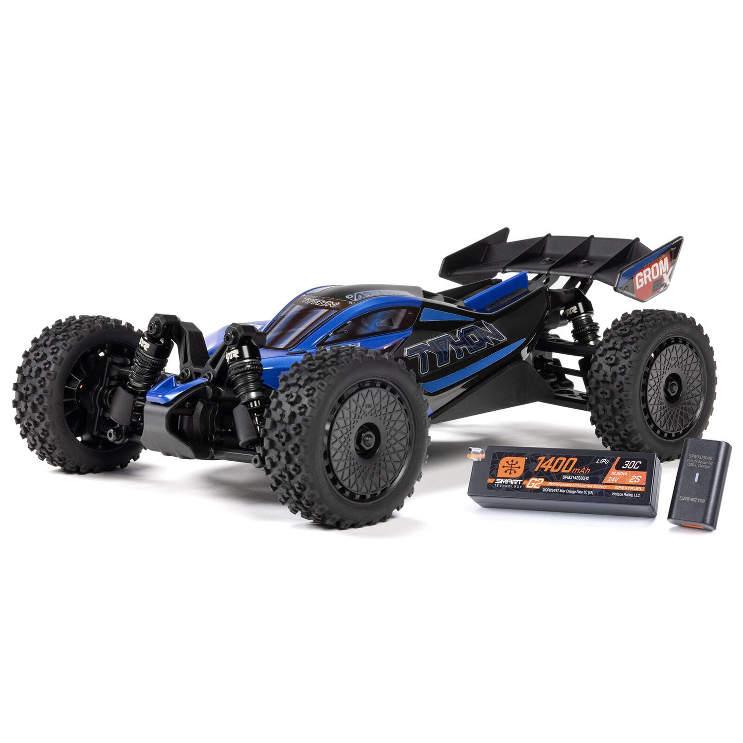 ARRMA 1/14 Typhon Grom 223S DSC 4X4 RTR Brushless Buggy w/ Battery & Charger.
