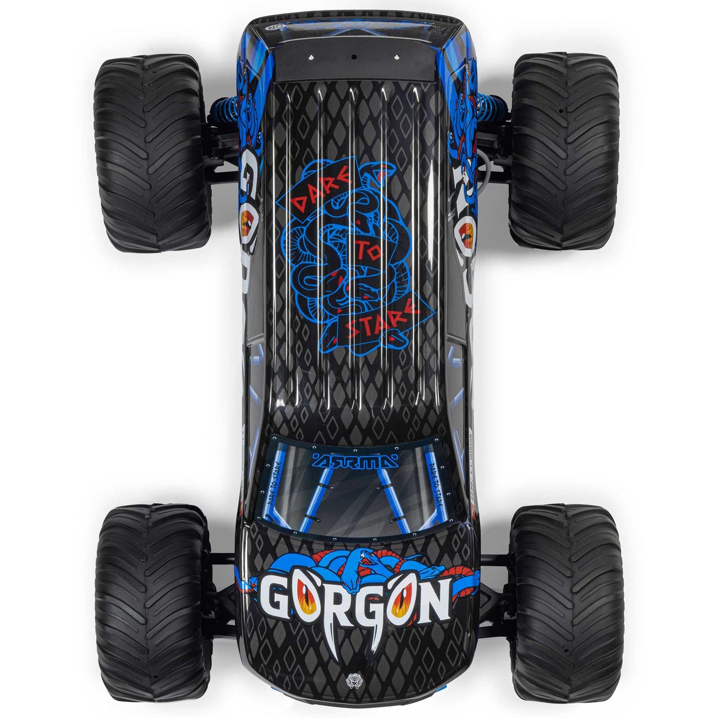 ARRMA 3230ST5 - 1/10 GORGON 2WD RTR Brushed Monster Truck - Blue