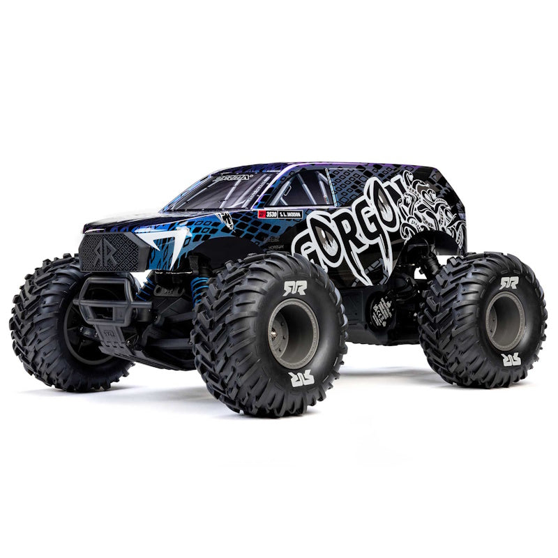 ARRMA GORGON 223S BLX 1/10 2WD RTR Brushless Monster Truck Blue/Black ARA3530T1.
