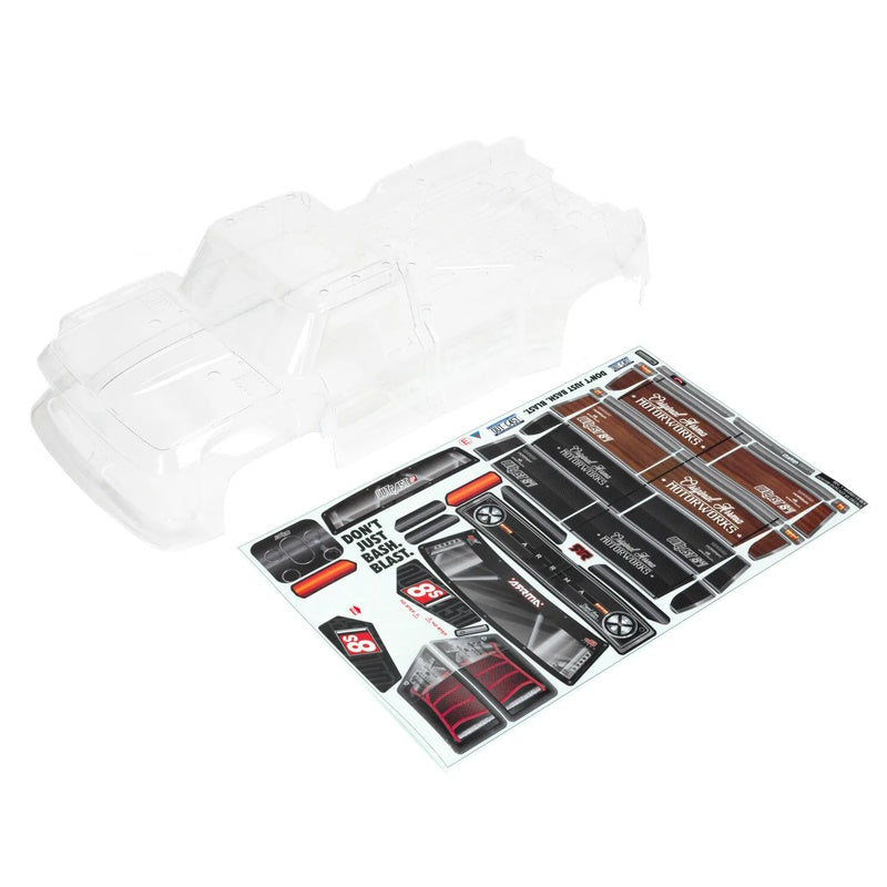 ARRMA ARA409006 Outcast 8S Clear Body shell w/Decals - PowerHobby
