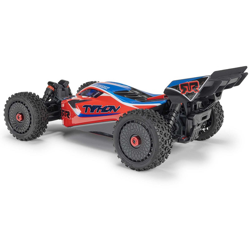 Arrma ARA4206V4T3 1/8 TYPHON MEGA 665 4X4 RTR Brushed Buggy, Red