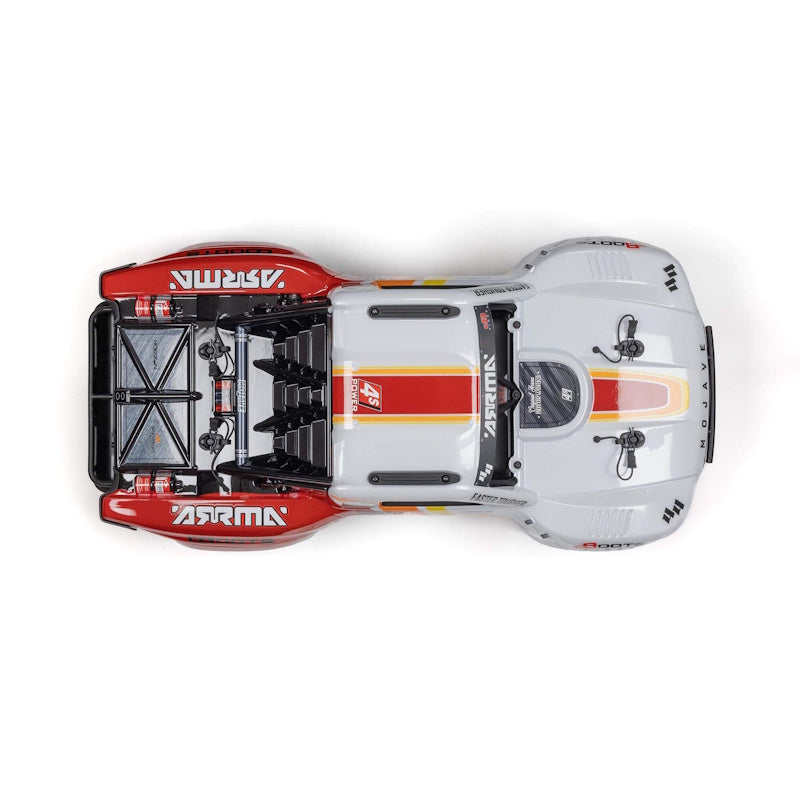 ARRMA 1/8 MOJAVE 4S BLX 4X4 Brushless Desert Truck RTR White/Red