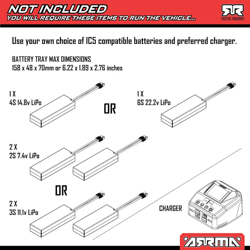ARRMA - ARA8611V6T2 1/8 NOTORIOUS 6S V6 4X4 BLX Brushless Stunt Truck RTR, Blue