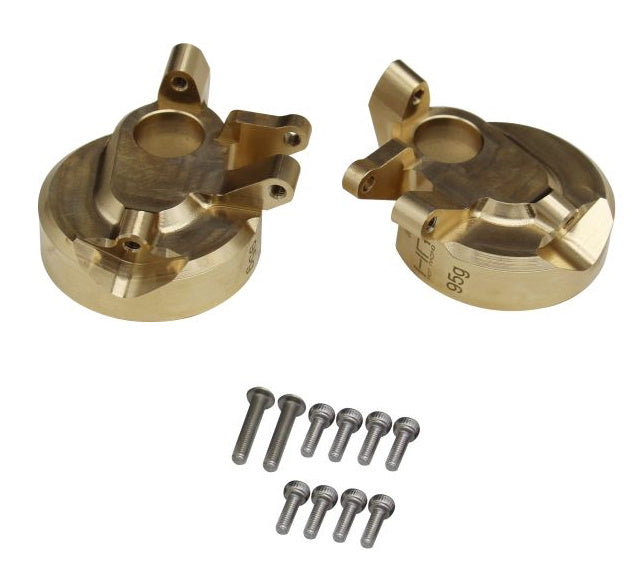 HOT RACING 132g Brass Currie F9 Portal Steering Knuckle AXIAL SCX10 III - PowerHobby