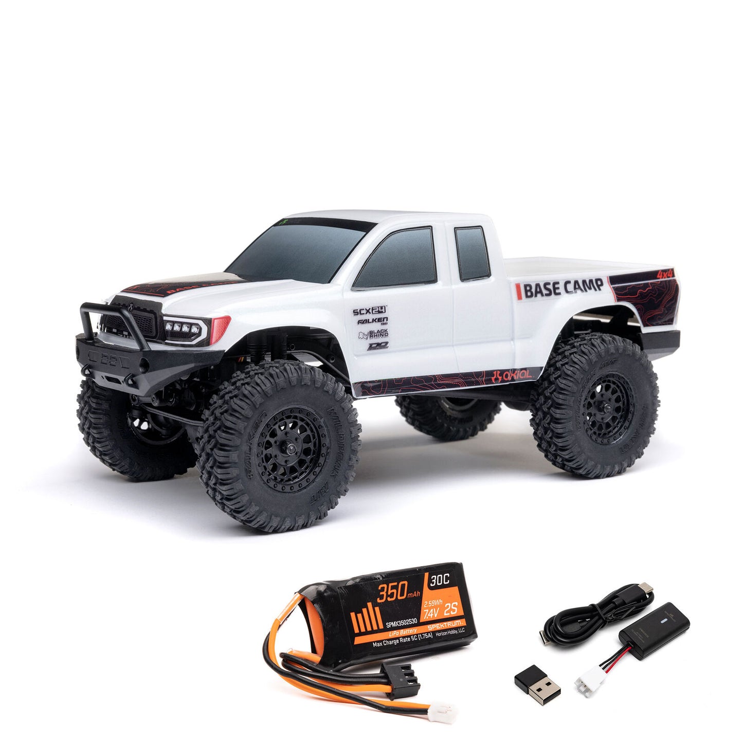 Axial 1/24 SCX24 Base Camp 4X4 RTR Brushed Rock Crawler White