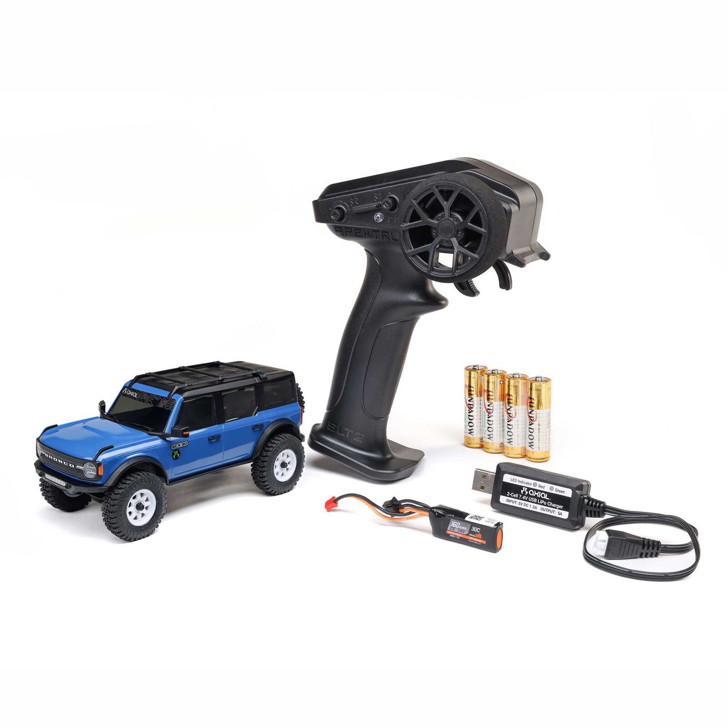 Axial 1/30 SCX30 Ford Bronco 4X4 RTR Brushed Rock Crawler w/ Battery & Charger.