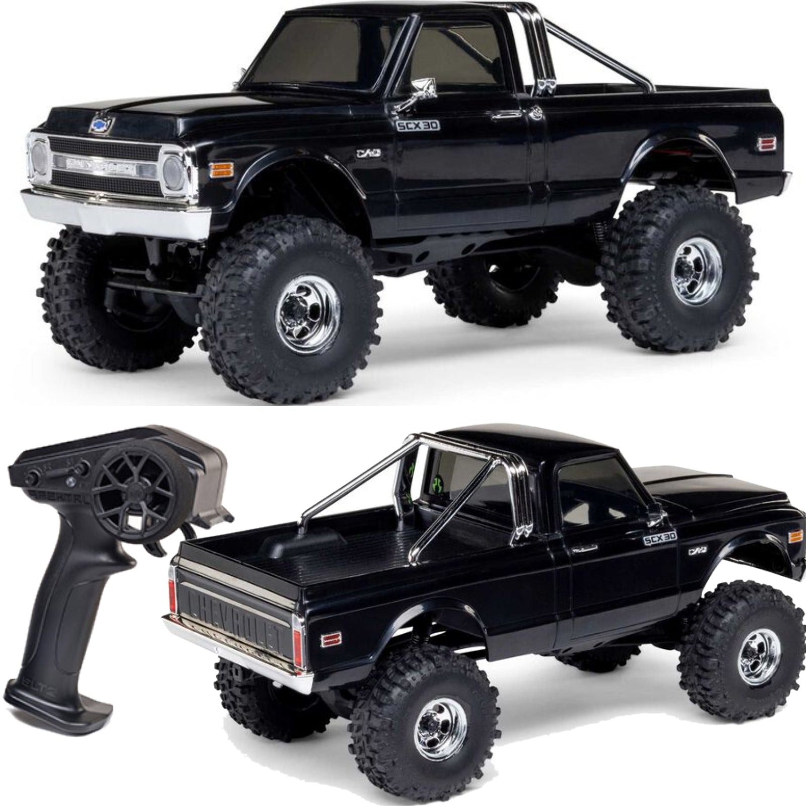 Axial SCX30 Chevrolet K10 Black 1/30 Rock Crawler (Battery