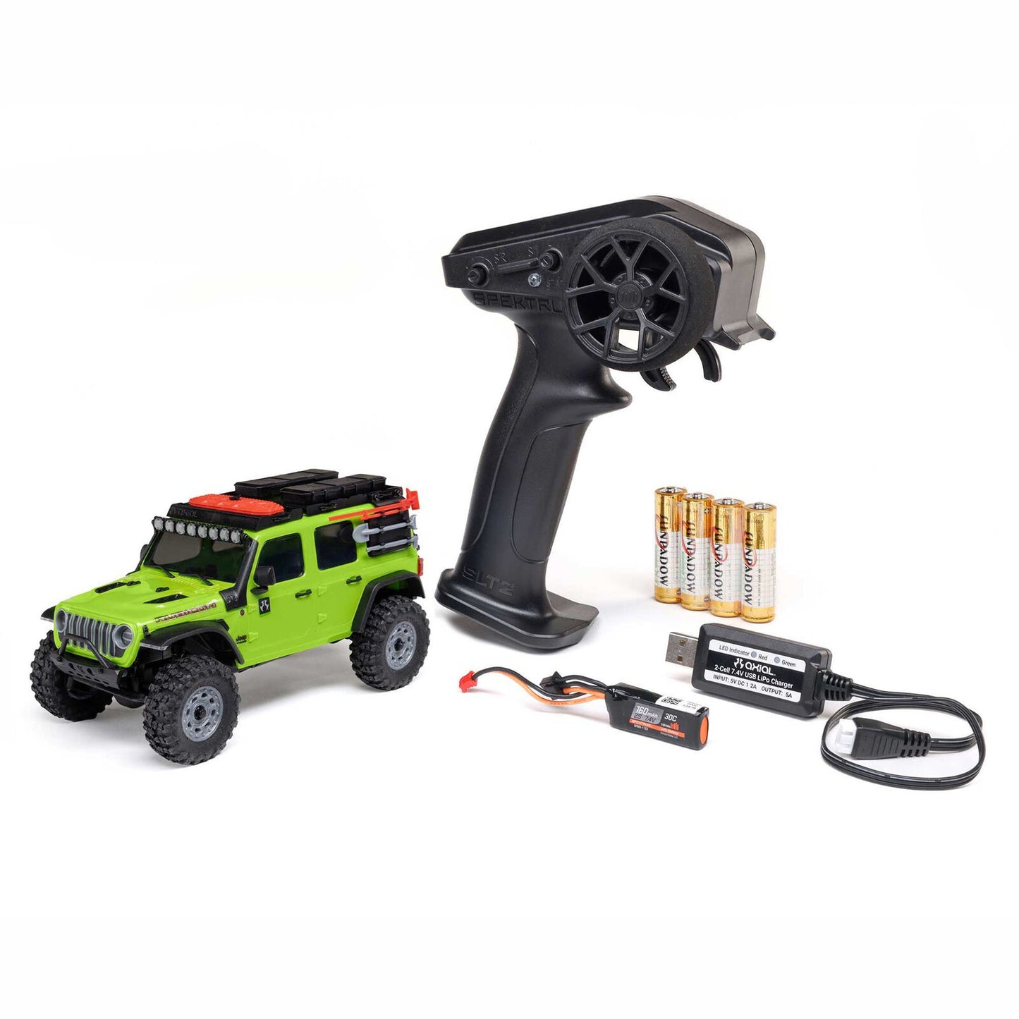 Axial 1/30 SCX30 Jeep Wrangler JLU 4X4 RTR Brushed Rock Crawler w/ Battery & Charger.