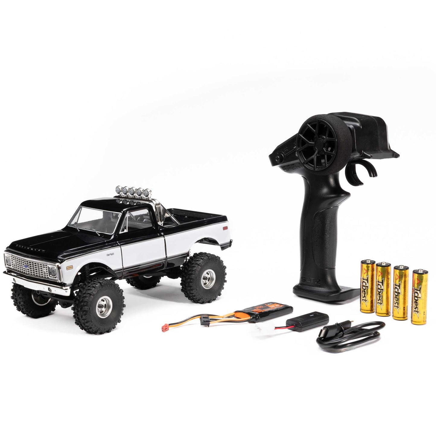Axial AXI-3408T1 1/24 SCX24 1967-1972 Chevrolet C10 4WD Truck RTR, Black.