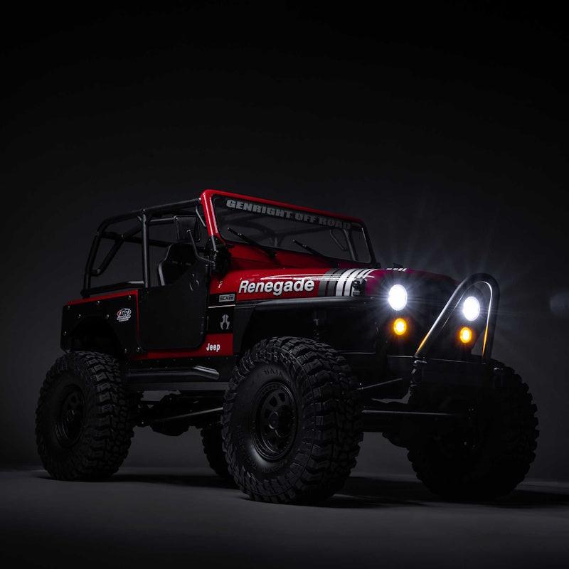 Axial 1/10 SCX10 III Jeep CJ-7 4X4 RTR Brushed Rock Crawler, Red