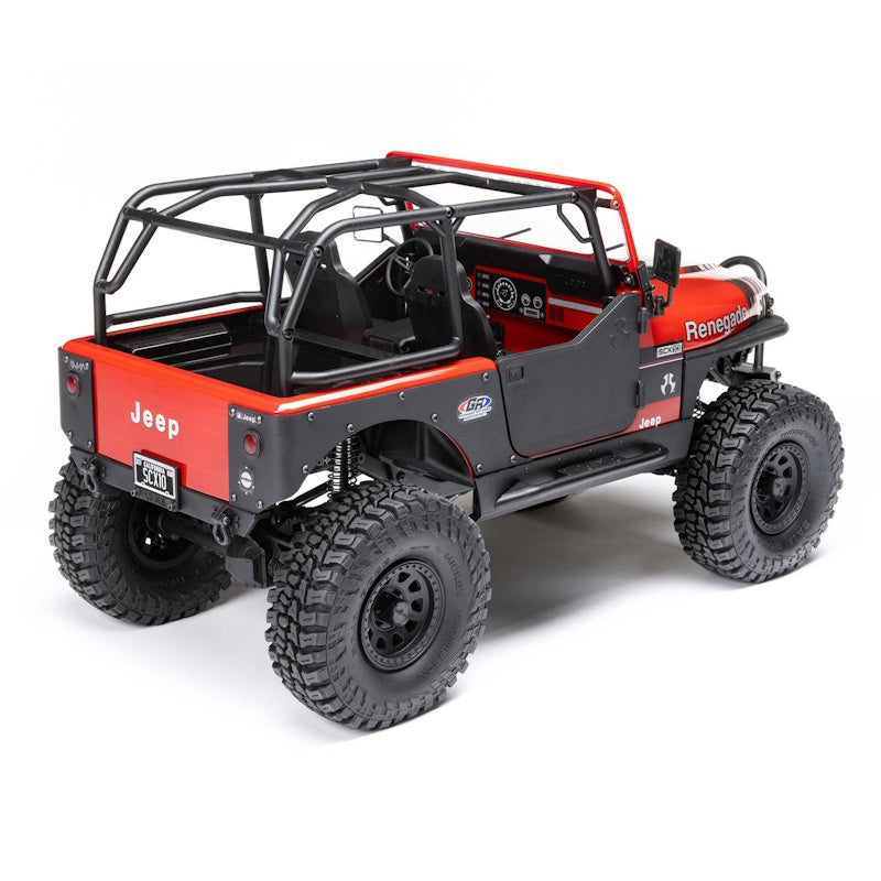 Axial 1/10 SCX10 III Jeep CJ-7 4X4 RTR Brushed Rock Crawler, Red