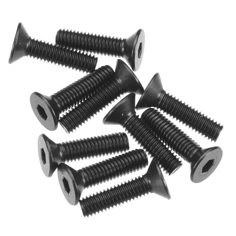 Axial AXIC0146 Hex Socket Flat Head M3x12mm, Black (10)
