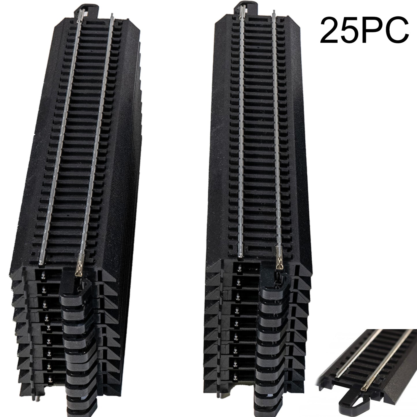 Bachmann 44481 9" Straight E-Z HO Train Track (25 Pieces)
