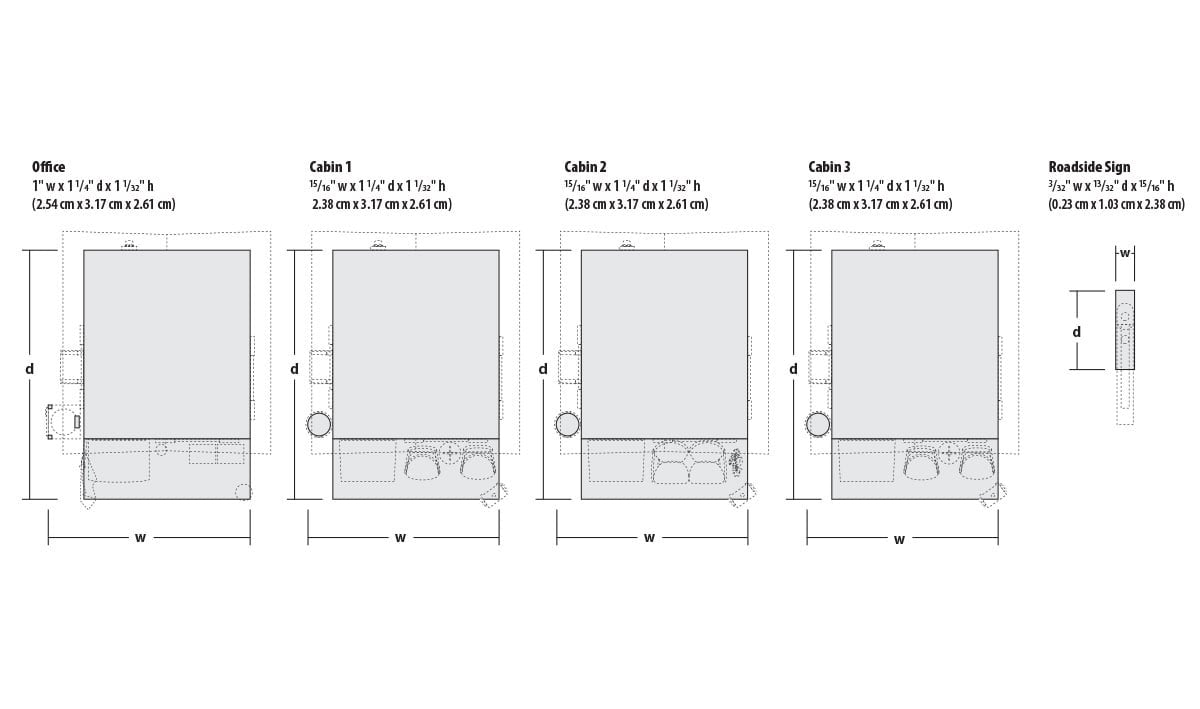 Woodland Scenics BR4963 N Scale Built and Ready Moonlite Motor Court Structure