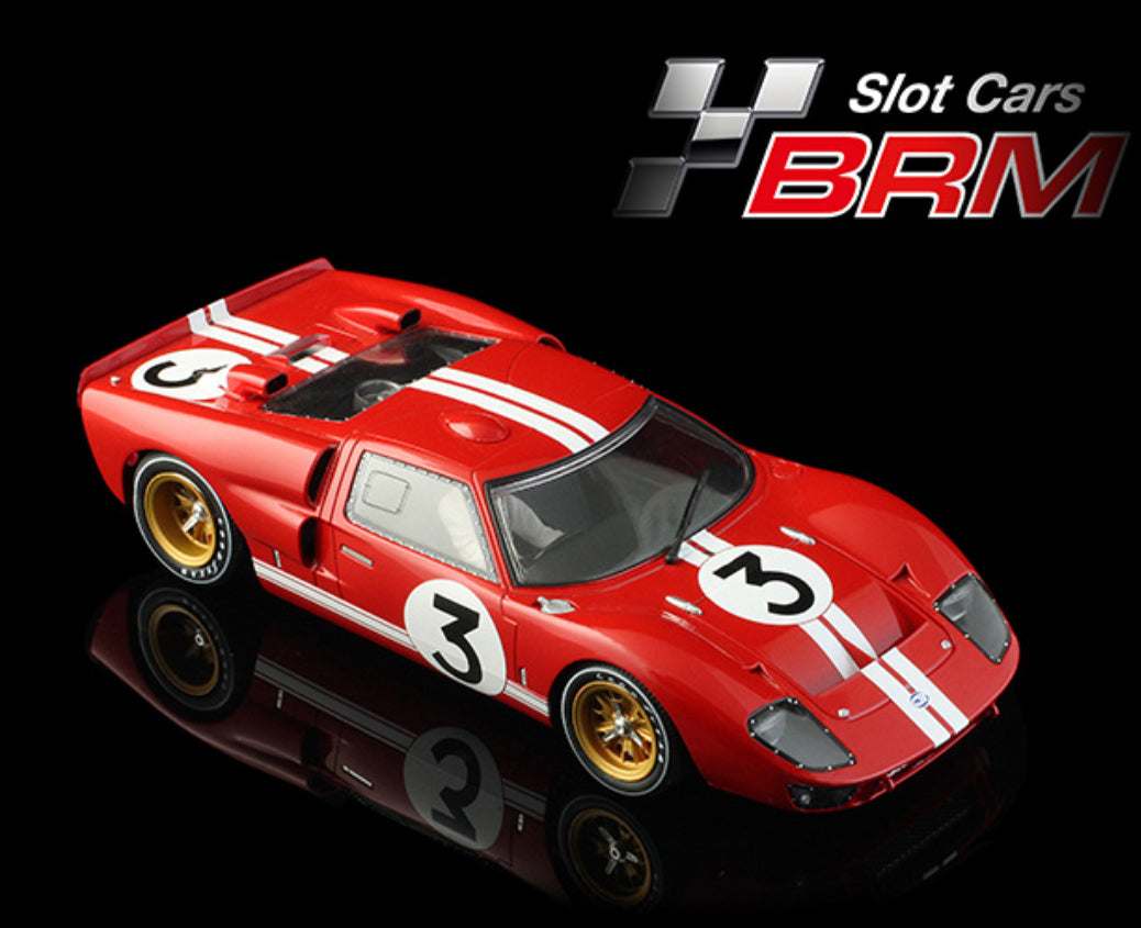 BRM 1/24 Ford GT40 MKII #3 24h Le Mans 1966 Slot Car Dan Gurney BRM166