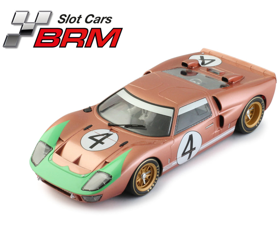BRM 1/24 Ford GT40 MKII #4 24h Le Mans 1966 Slot Car Mark Donohue BRM167