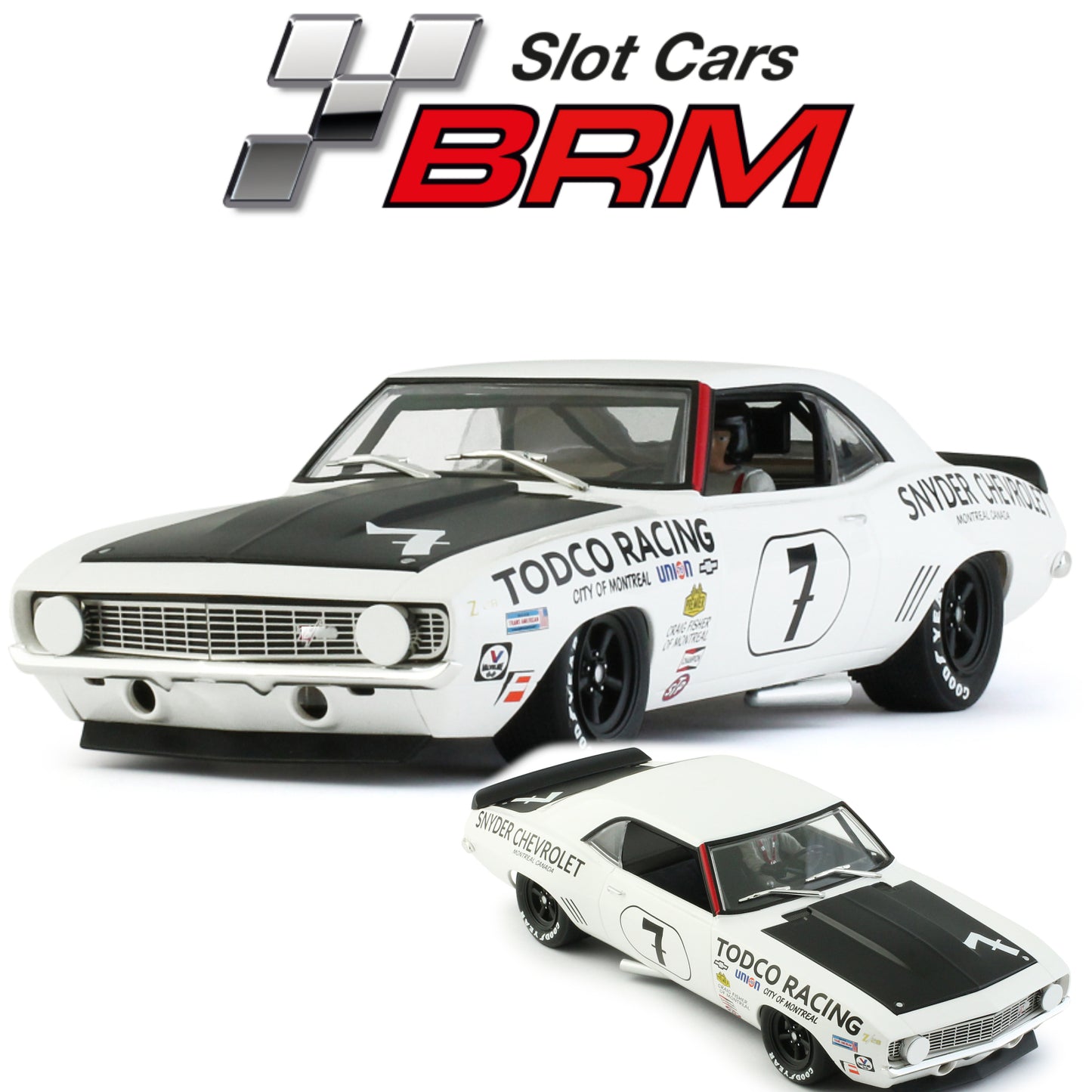 BRM Chevy Camaro Z28 1969 Todco Trans-Am Michigan 1969 1/24 Slot Car BRM198.