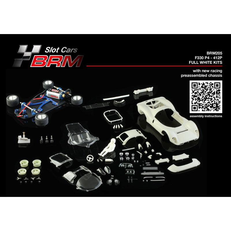 BRM Ferrari 330 P4 White Kit Unpainted 1/24 Slot Car BRM205