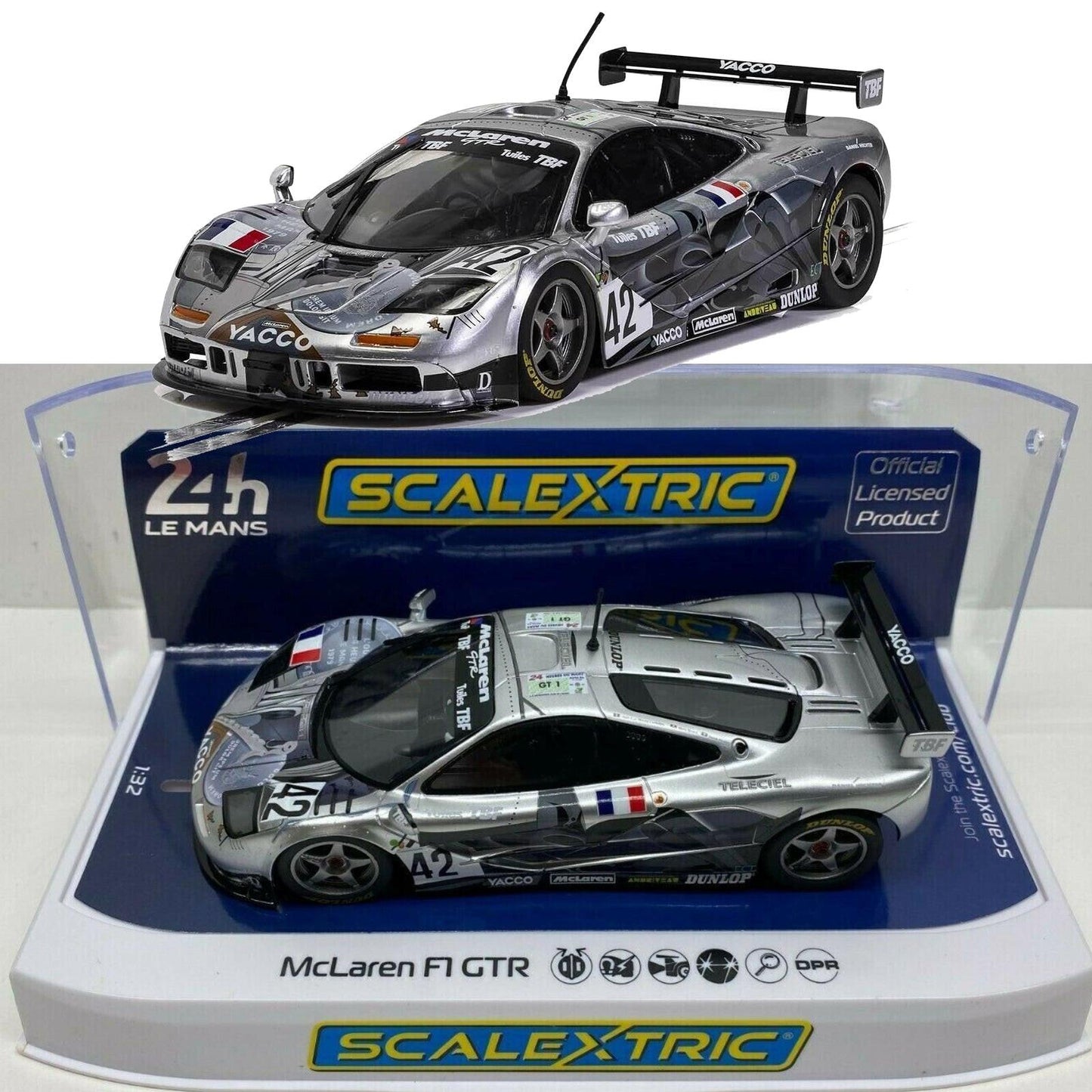 Scalextric C4159 McLaren F1 GTR Le Mans 1995 BBA Competition 1/32 Slot Car.
