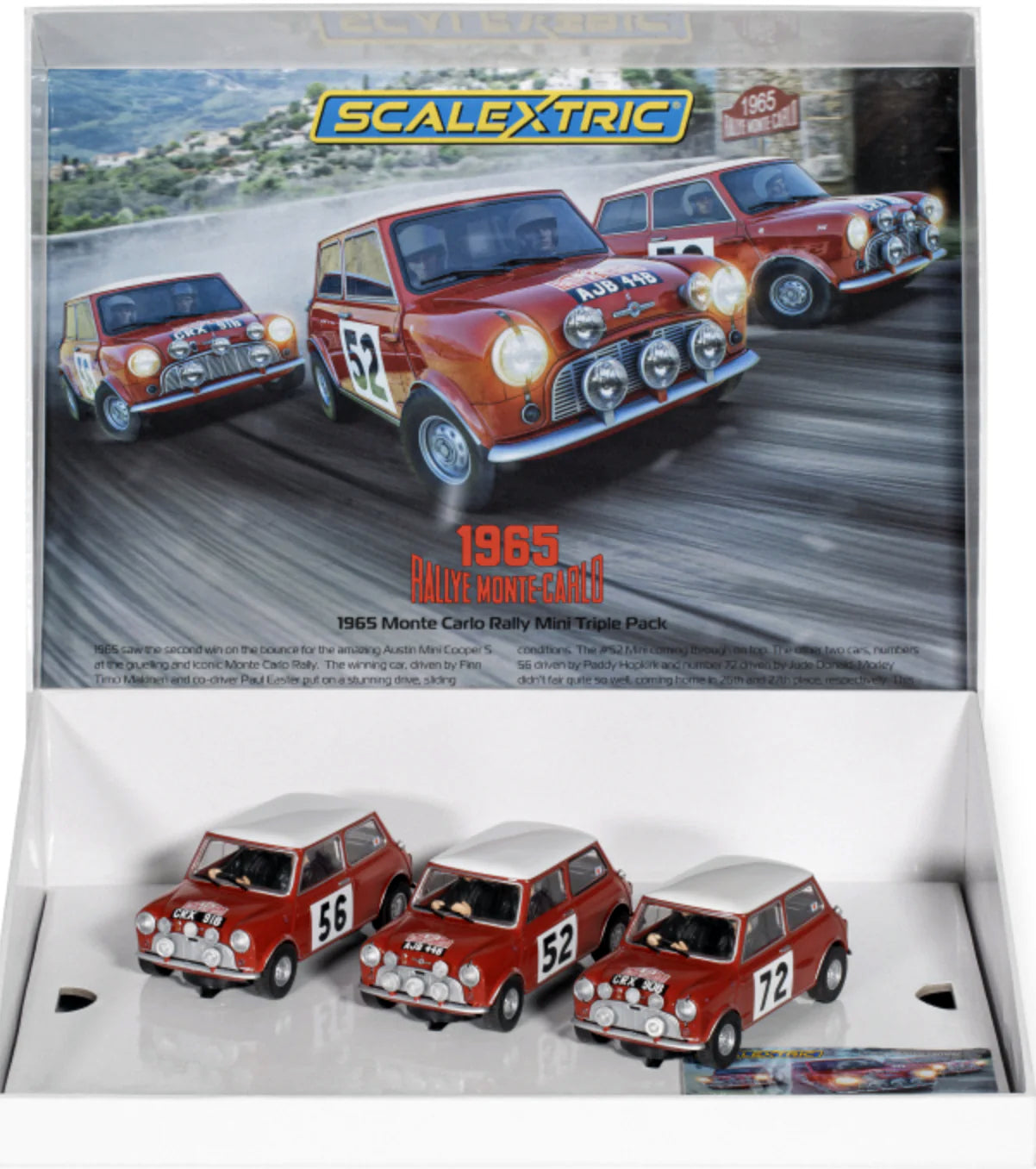 Scalextric C4488A 1965 Monte Carlo Rally Mini Triple Pack 1/32 Slot Car