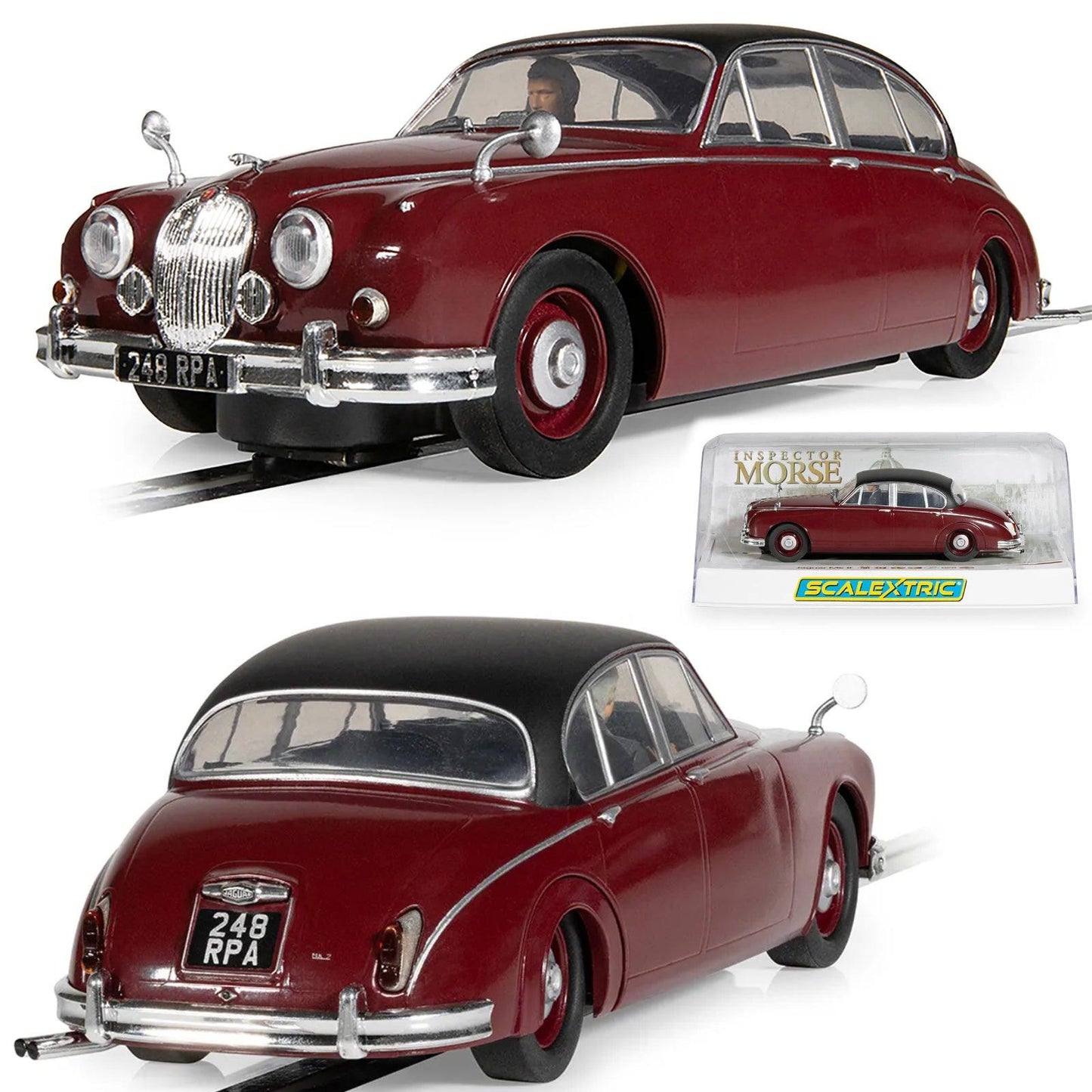 Scalextric C4502 Jaguar MK2 Inspector Morse 1/32 Slot Car DPR.