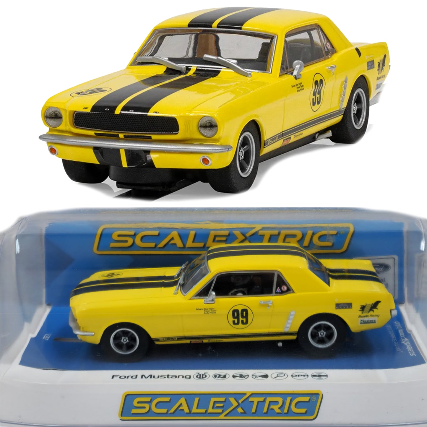 Scalextric C4537 Ford Mustang Rassler Racing Trans Am 1/32 Slot Car DPR