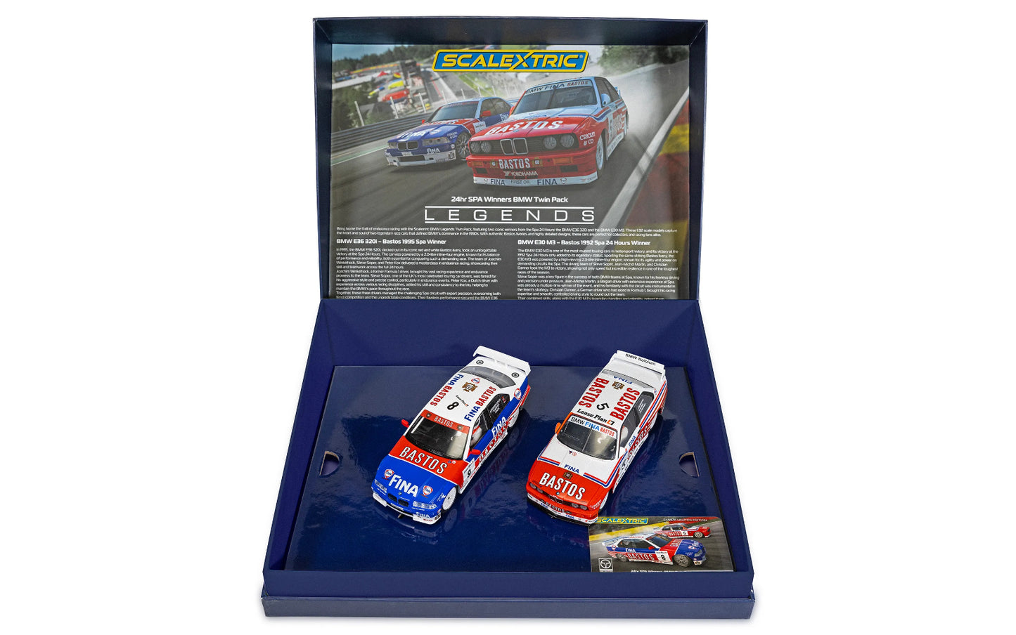 Scalextric C4587A Spa 24H Winners BMW Twin Pack E36 320i M3 1/32 Slot Car