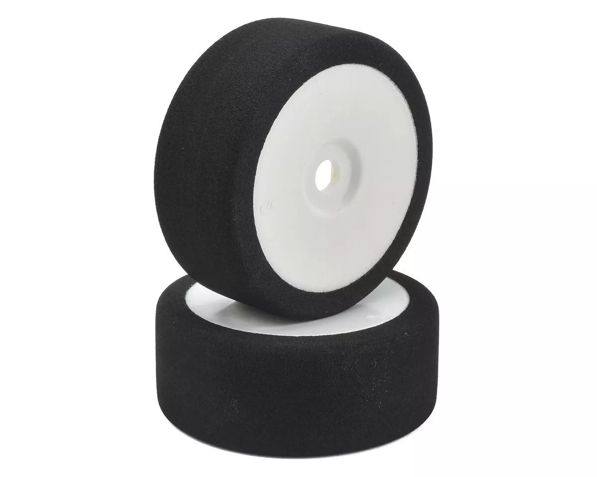 BSR Racing 1/8 Mounted GT Foam Tires 25 Shore (2) w/17mm Hex White