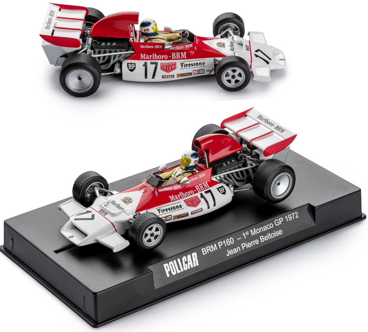 Policar BRM P160 Winner Monaco GP 1972 Jean-Pierre Beltoise 1/32 Slot Car CAR08B