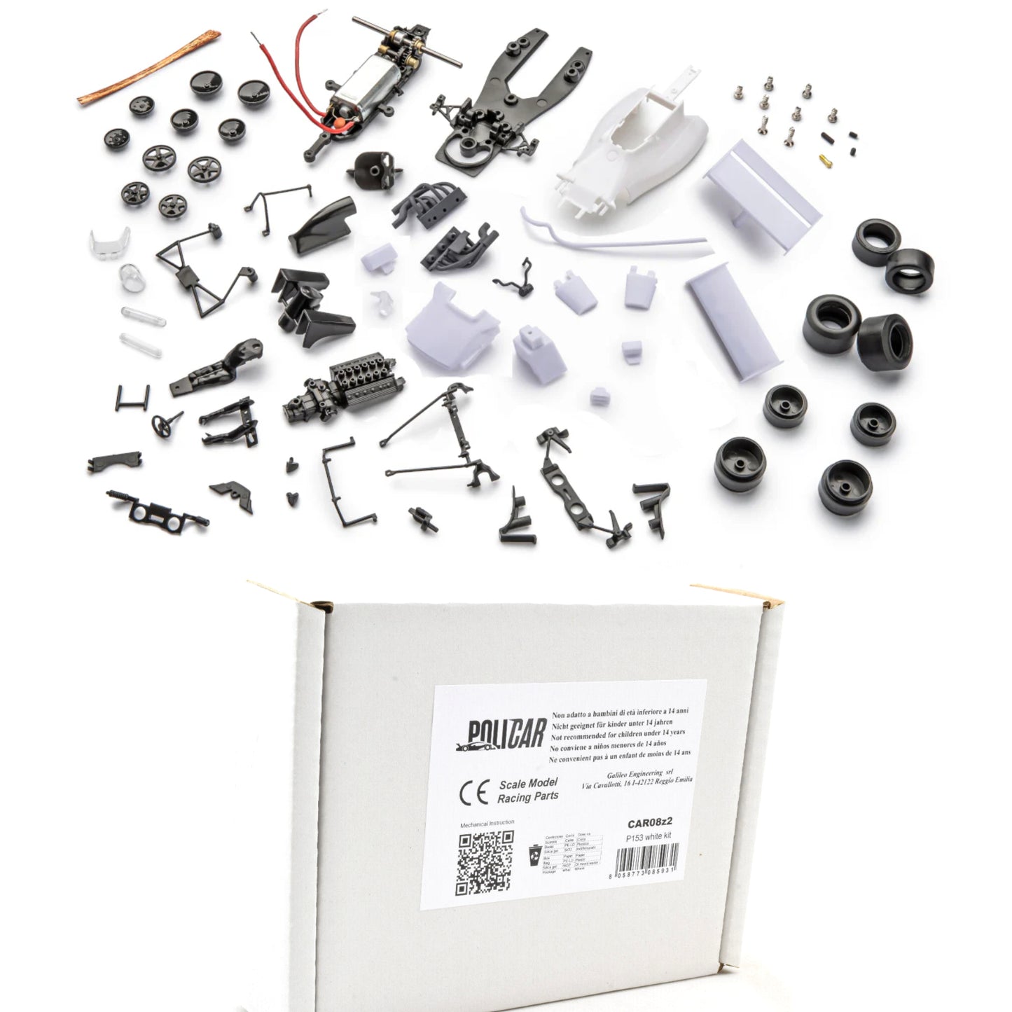 Policar BRM P153 White Kit Unpainted 1/32 Slot Car CAR08z2