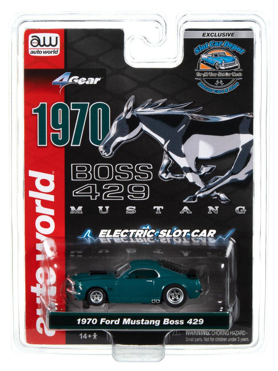 Auto World Exclusive 1970 Ford Mustang Boss 429 HO Slot Car for AFX - PowerHobby