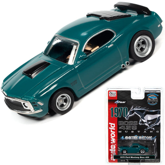 Auto World Exclusive 1970 Ford Mustang Boss 429 HO Slot Car for AFX - PowerHobby