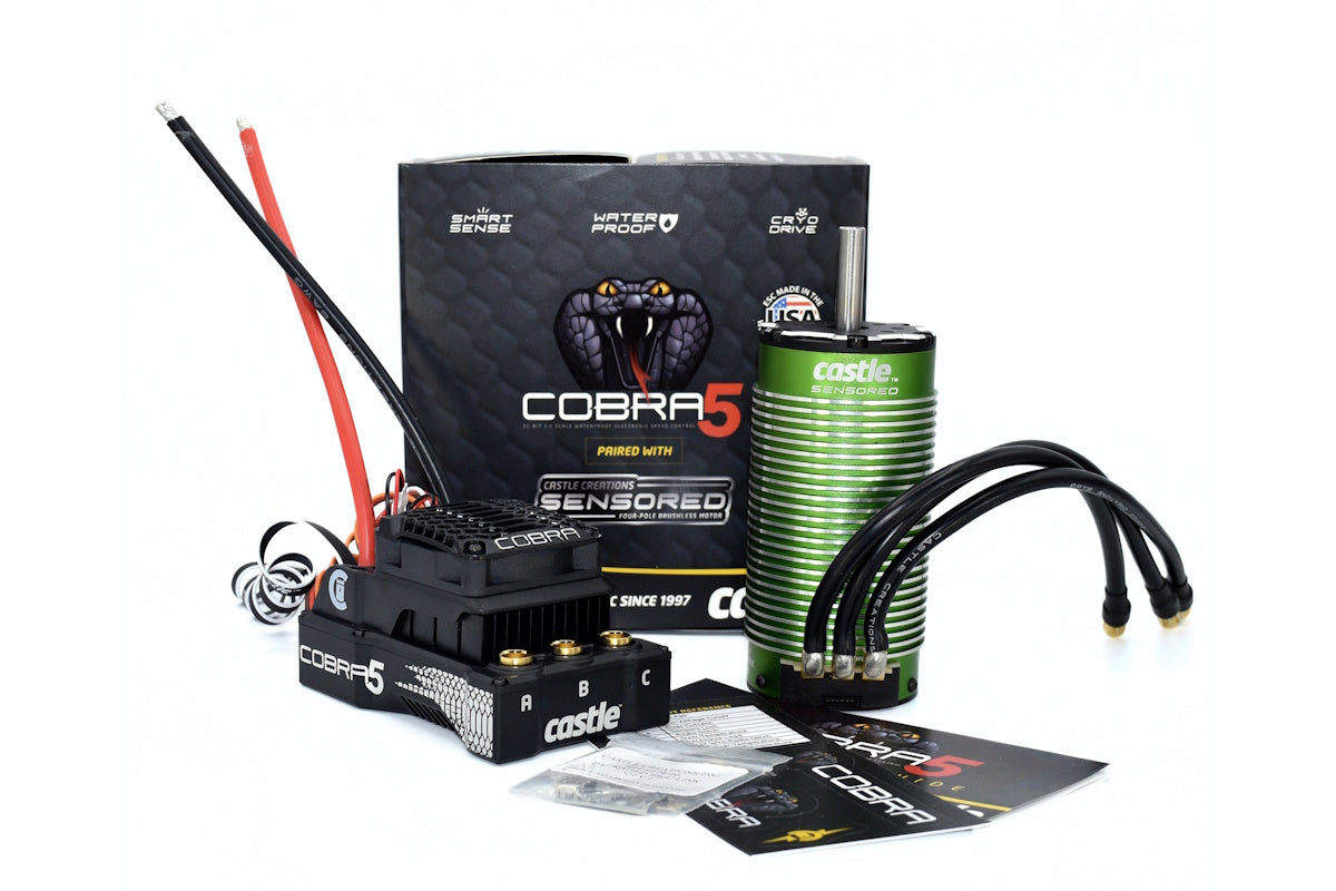 Castle Creations Cobra 5 8S 33.6V ESC 20A PEAK BEC w/2028-1100KV Motor Combo