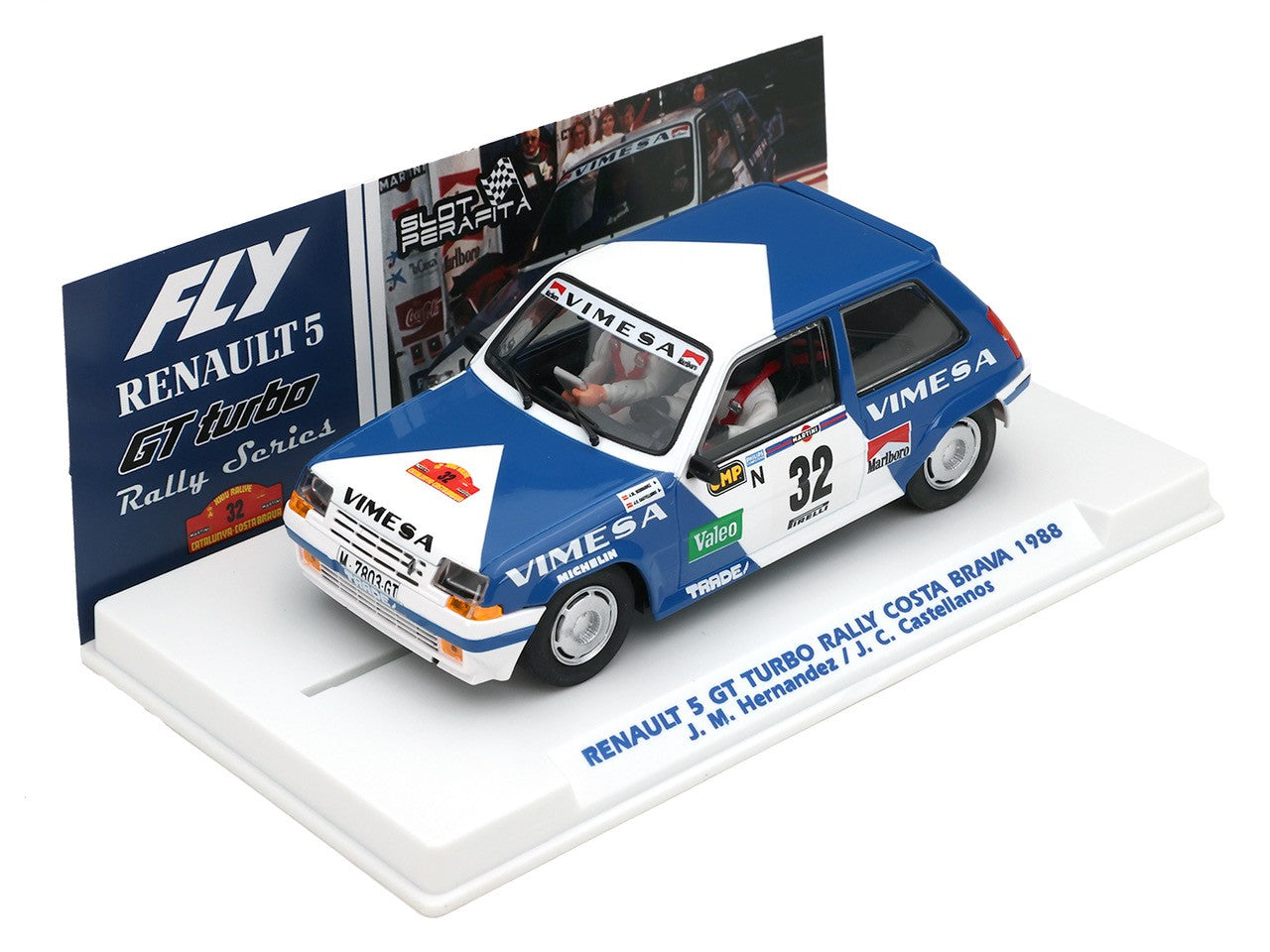 Fly E2106 Renault 5 GT Turbo 1988 Rally Costa Brava 1/32 Slot Car