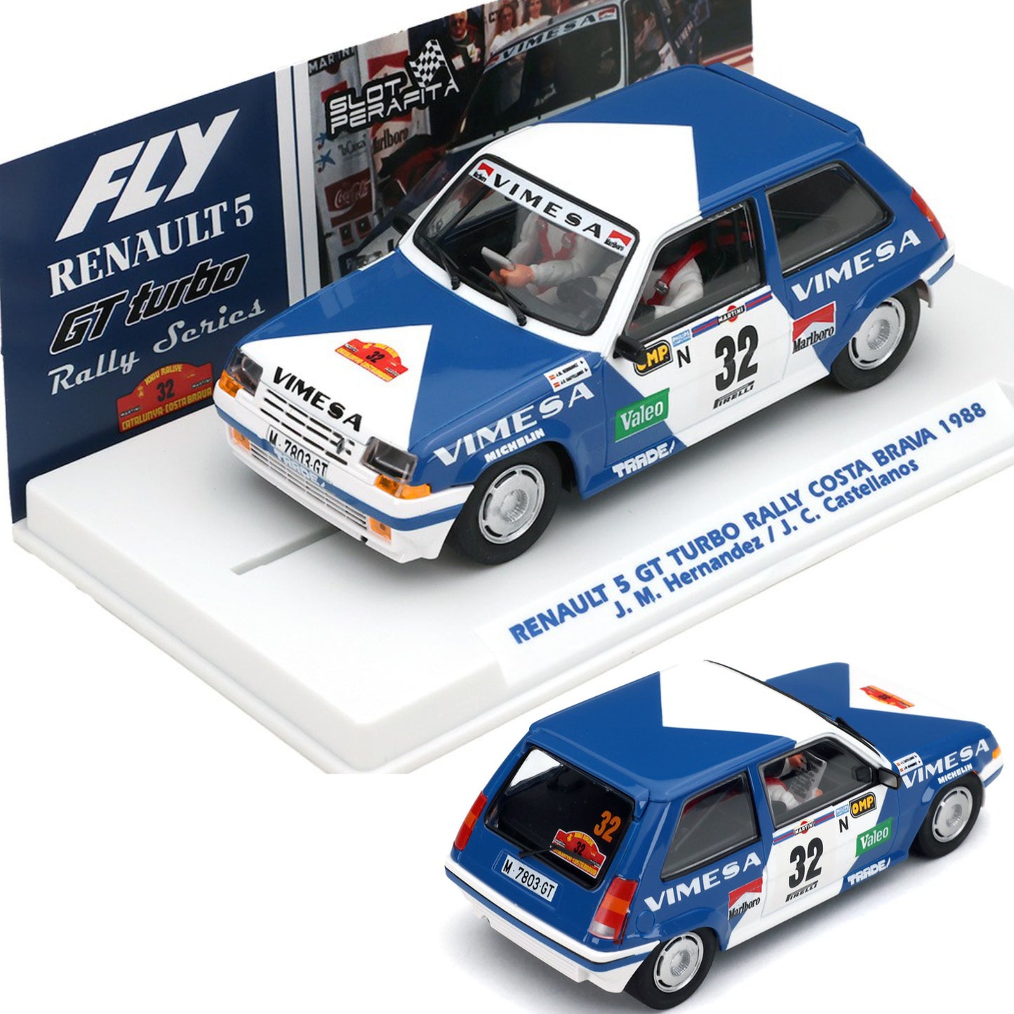 Fly E2106 Renault 5 GT Turbo 1988 Rally Costa Brava 1/32 Slot Car