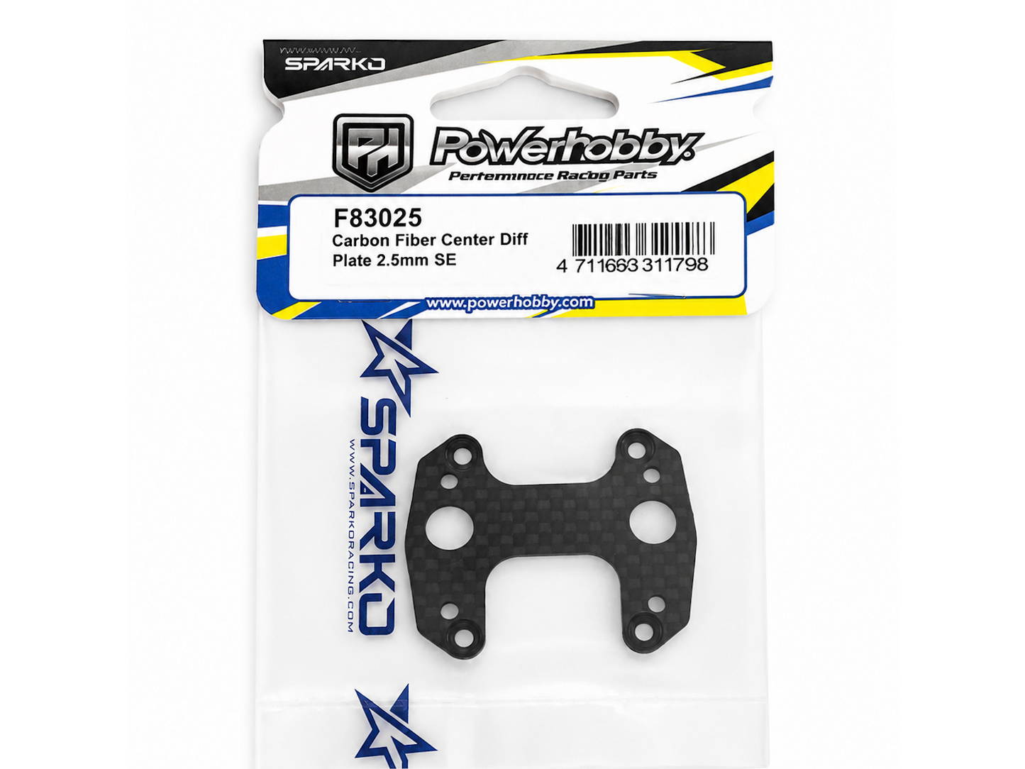 Sparko F8 Nitro SE Carbon Fiber Center Diff Plate 2.5mm