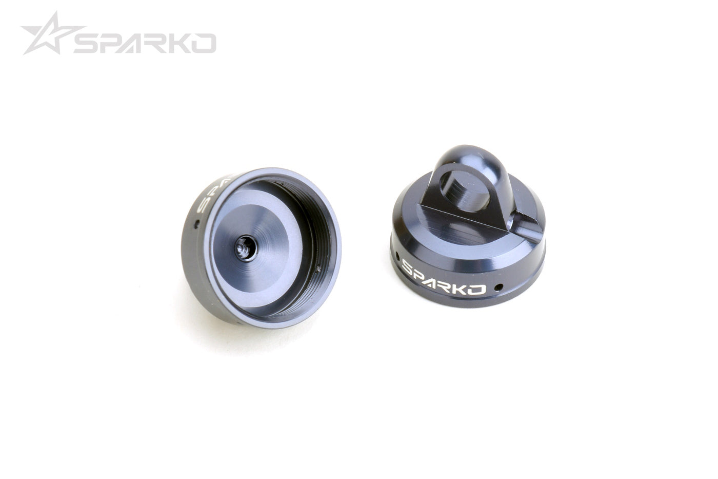 Sparko F8 7075 Aluminum Shock Caps Blue Ggrey