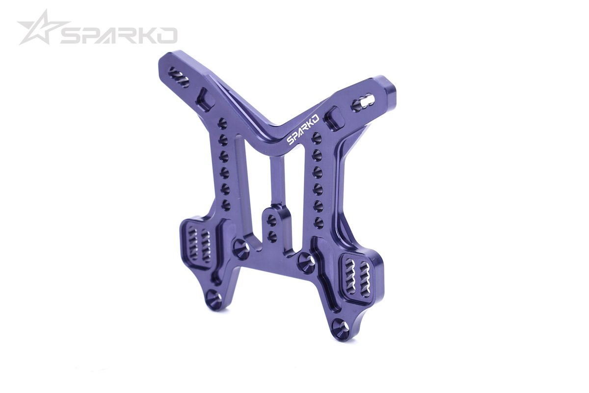 Sparko F8 Nitro SE 7075 Aluminum Rear Shock Tower (Dark Blue)