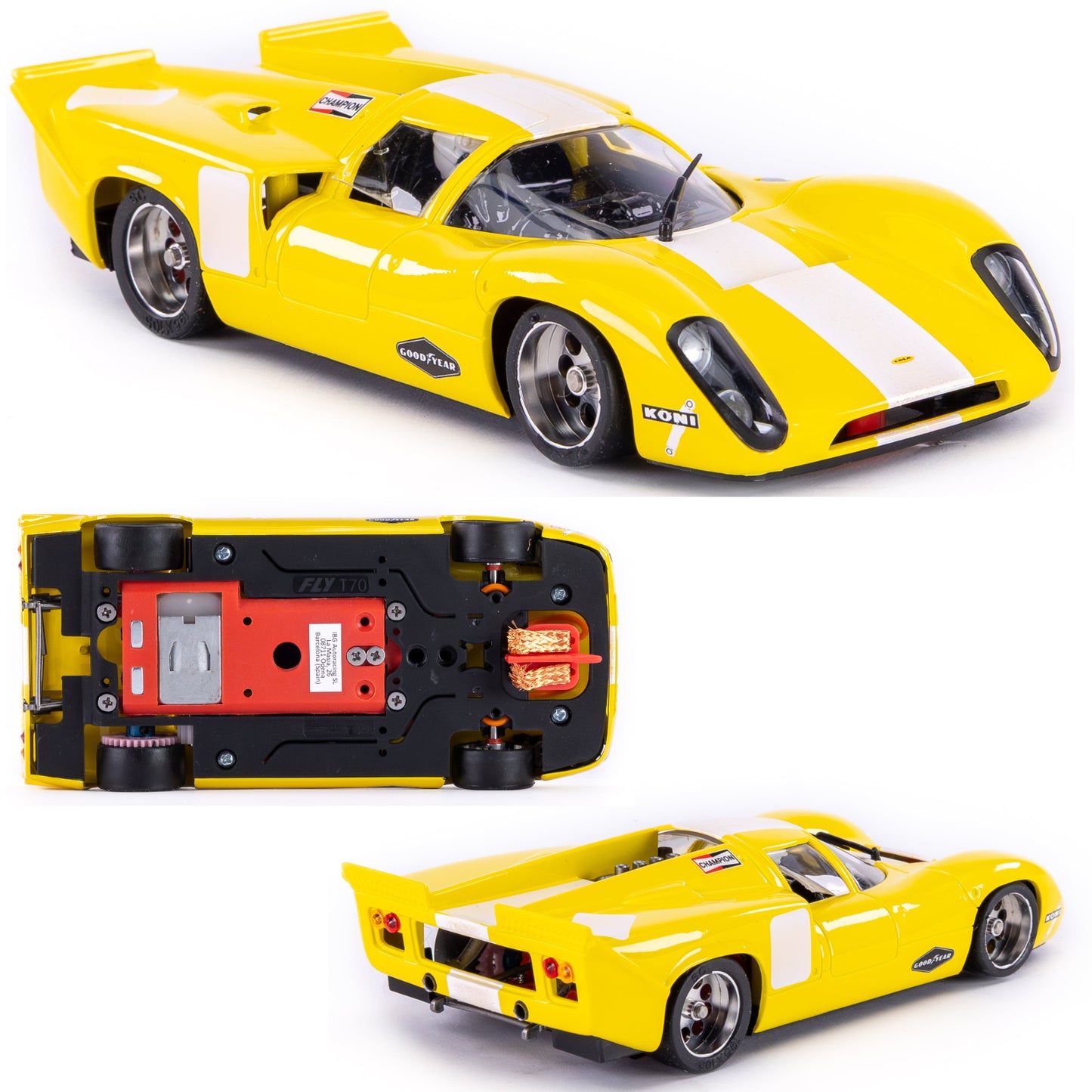 Fly Lola T70 MkIII Yellow Scaleauto RACING EVO3 1/32 Slot Car R2007R2.