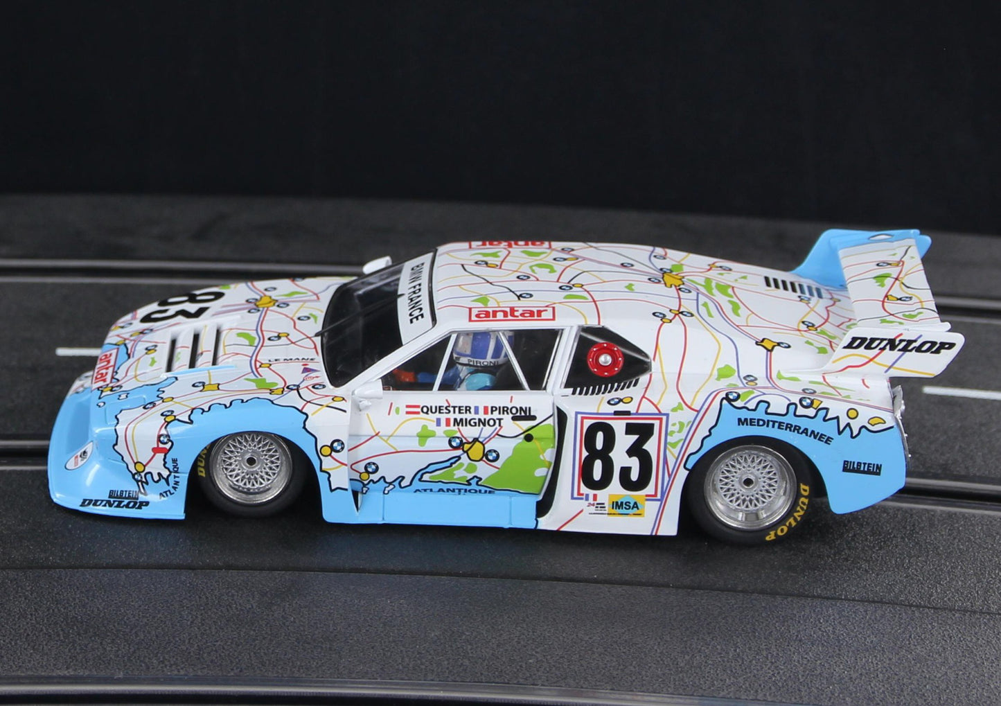 Racer Sideways BMW M1 Turbo Group 5 Carte de France LM 1980 1/32 Slot Car HC11