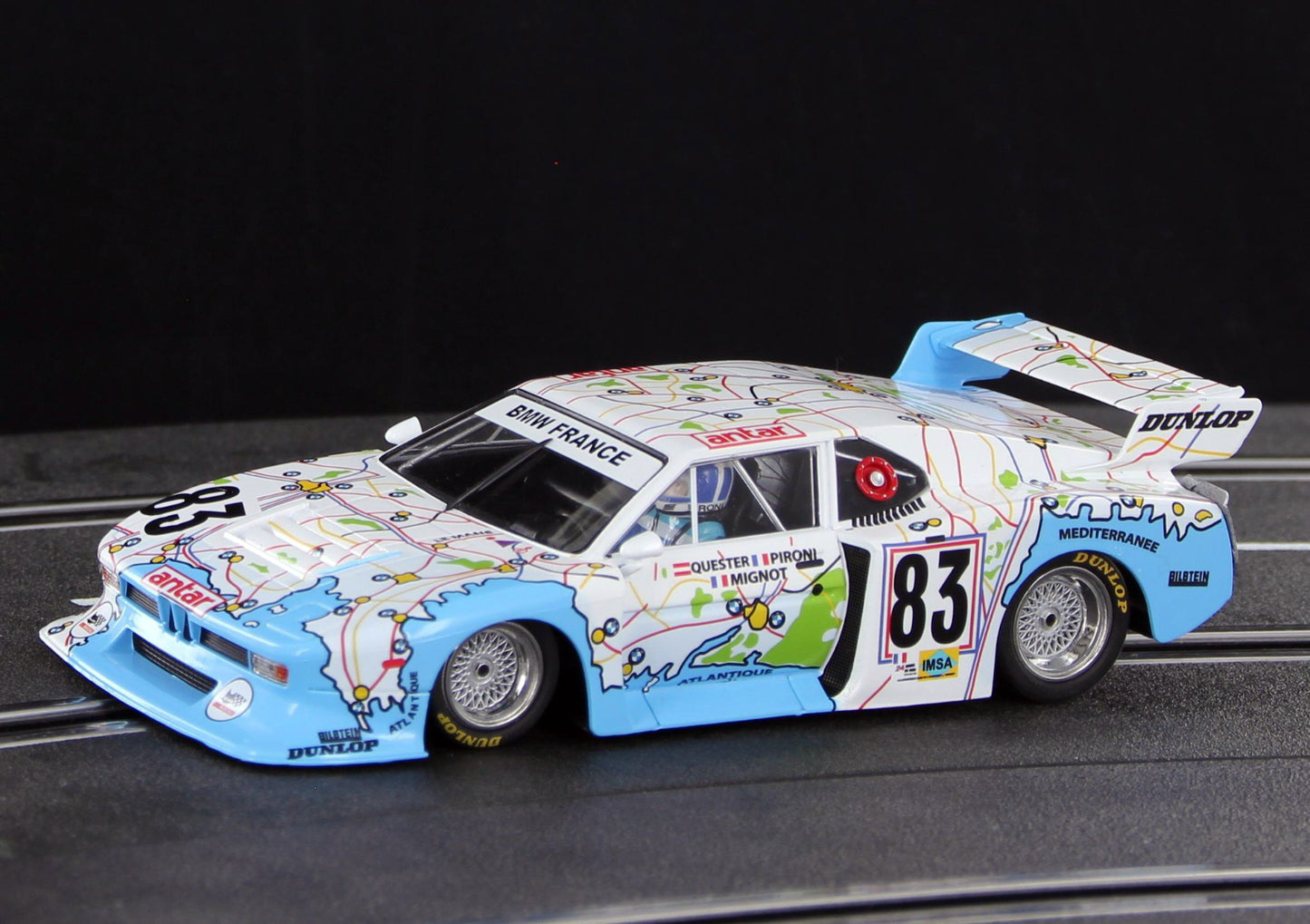 Racer Sideways BMW M1 Turbo Group 5 Carte de France LM 1980 1/32 Slot Car HC11