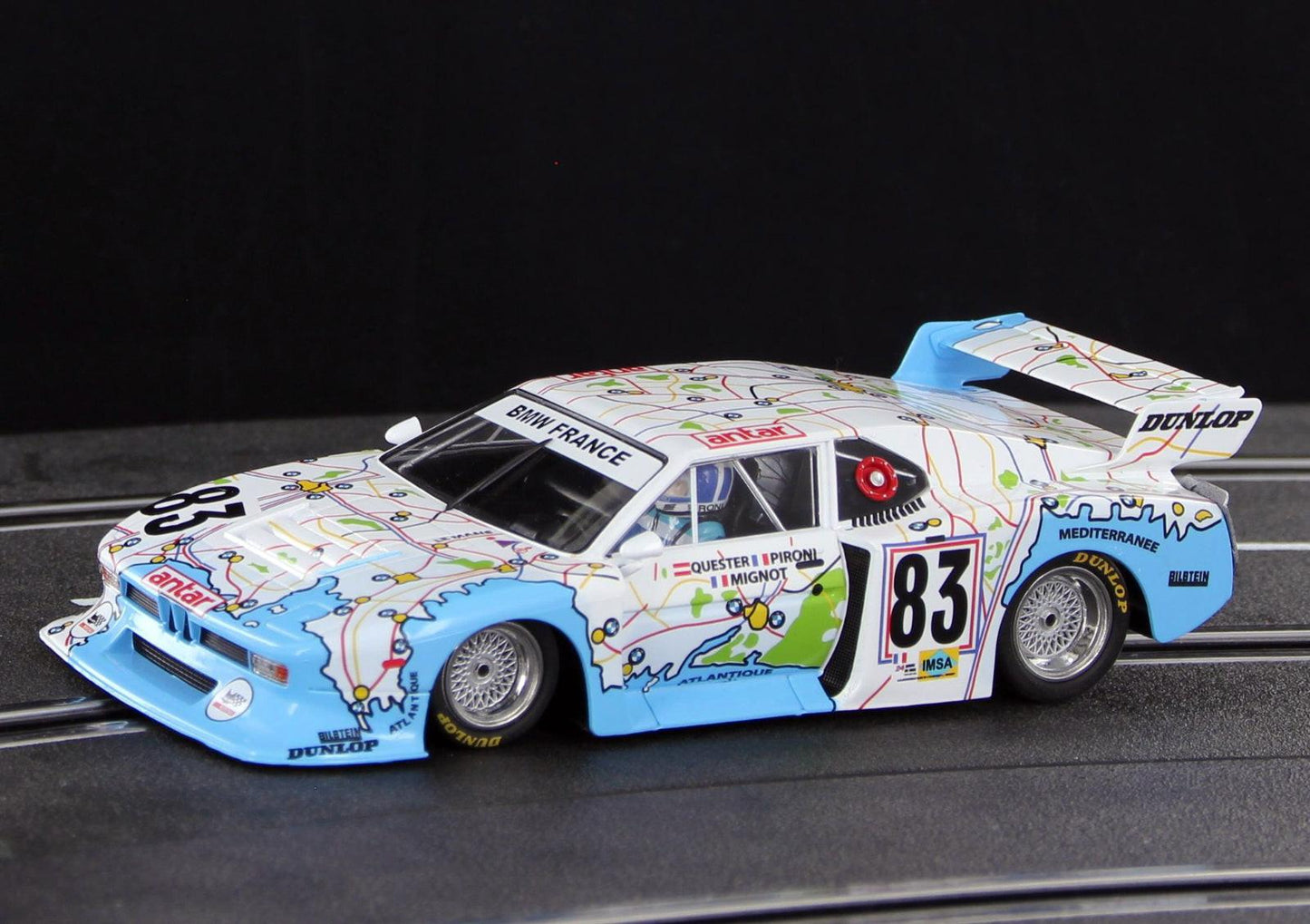 Racer Sideways BMW M1 Turbo Group 5 Carte de France LM 1980 1/32 Slot Car HC11