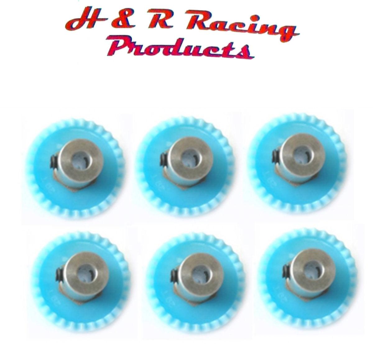 gear parts 24 H&R Racing HR229 29 Tooth 48 Pitch Crown Gear 1/8' Axle 6 Pack 1/24 Slot Car