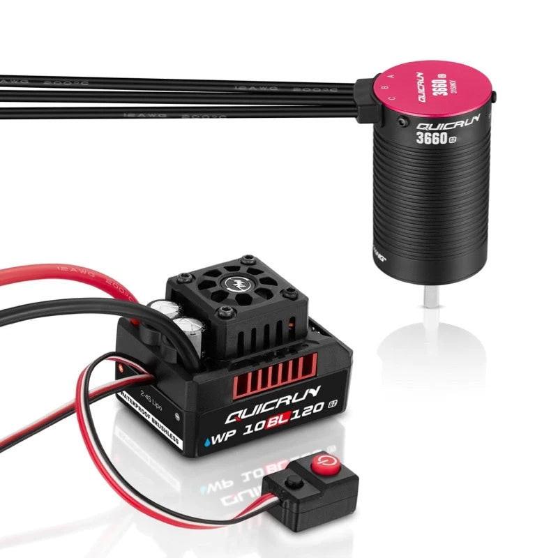 Hobbywing HWI38030208 Quicrun Combo 10BL120 G2 ESC+3652 SL G2 4000KV Motor - PowerHobby